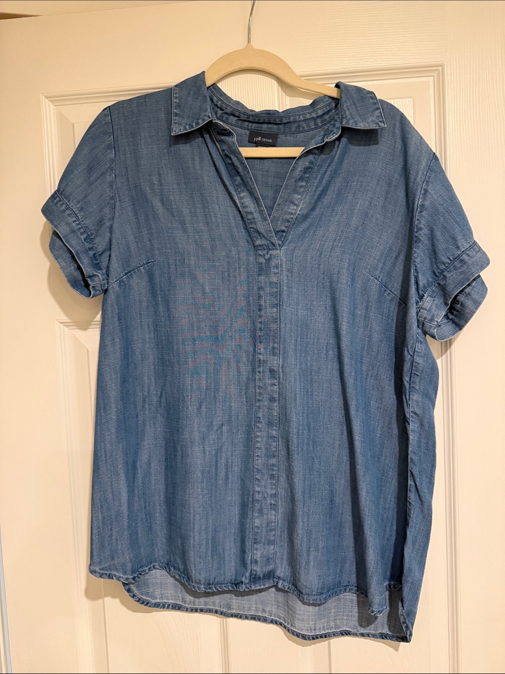 J. Jill Denim Short-Sleeve Light Blue Top